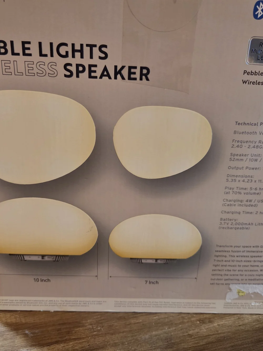MVMT White LED Mood Lights Pair with Bluetooth Speaker